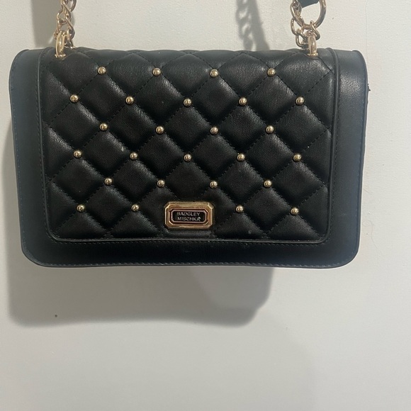 Badgley Mischka crossbody with diamond quilted studs handbag - Picture 1 of 7